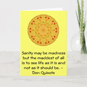 Inspirational Don Quixote quote Card