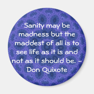 Inspirational Don Quixote quote Magnet