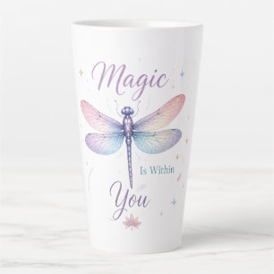 Inspirational Dragonfly/Magic Is Within Latte Mug