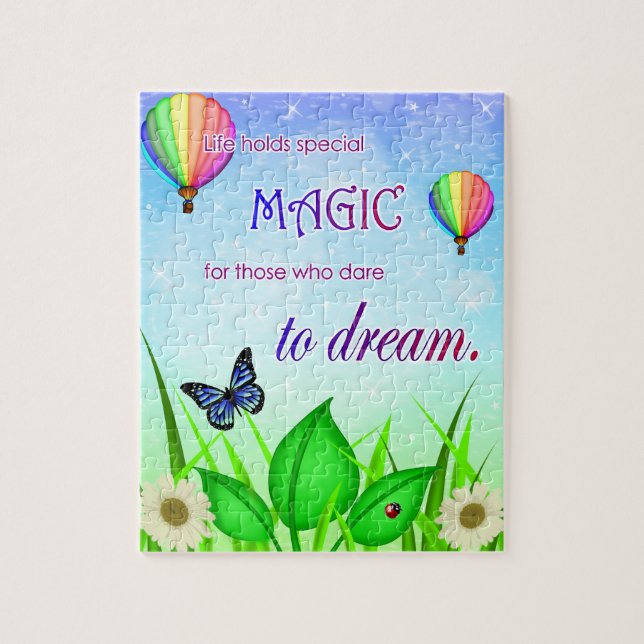 Inspirational Dream Quote Puzzle with Gift Box (Vertical)