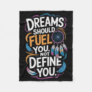 Inspirational Dreamcatcher Motivational Quote Fleece Blanket