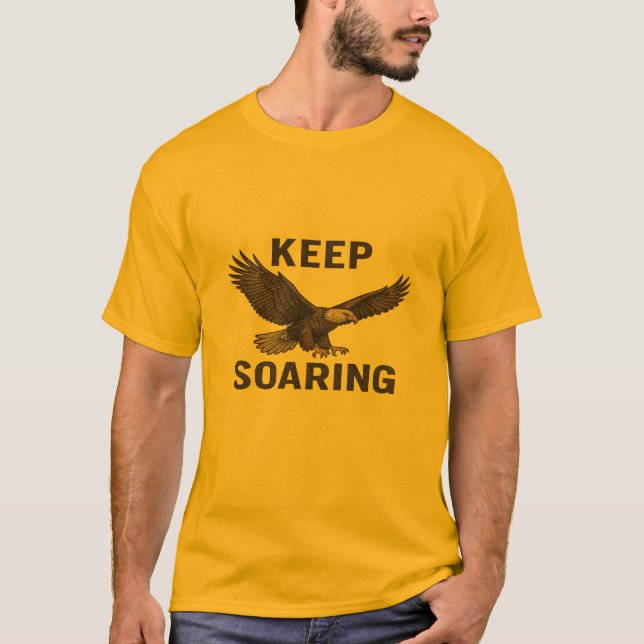 Inspirational Eagle T-Shirt Design – Keep Soaring  (Front)