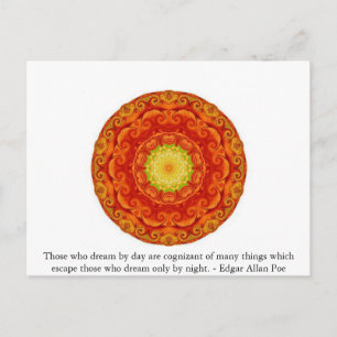 Inspirational Edgar Allan Poe Quote about dreams Postcard