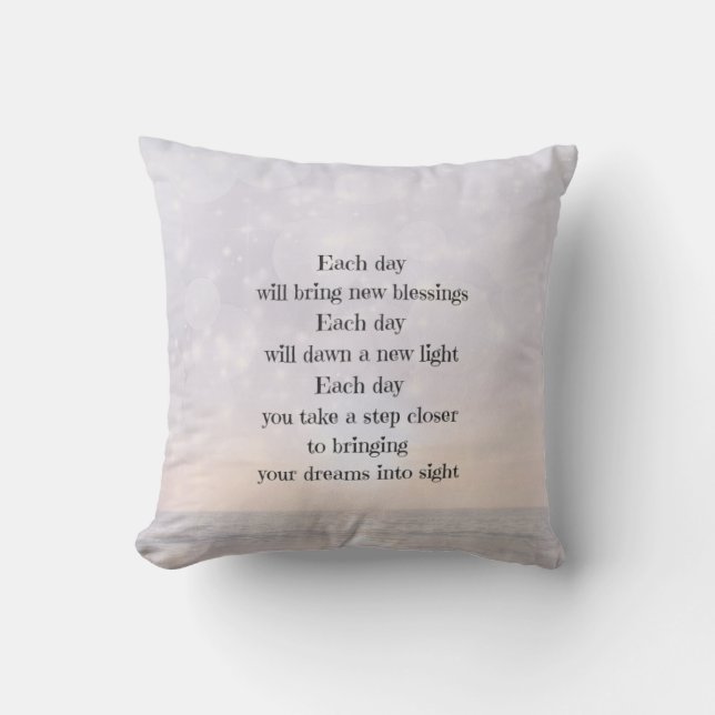 Inspirational Encouragement Poem Art Cushion (Front)