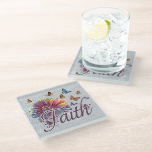 Inspirational Encouragement/Quotes Glass Coaster