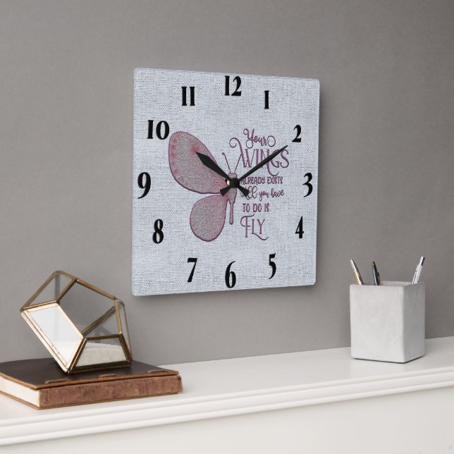 Inspirational Encouragement/Quotes Wall Clock (Office)