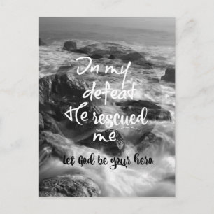 Inspirational, Encouraging God Quote Postcard
