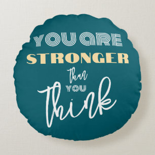 Inspirational Encouraging Round Cushion