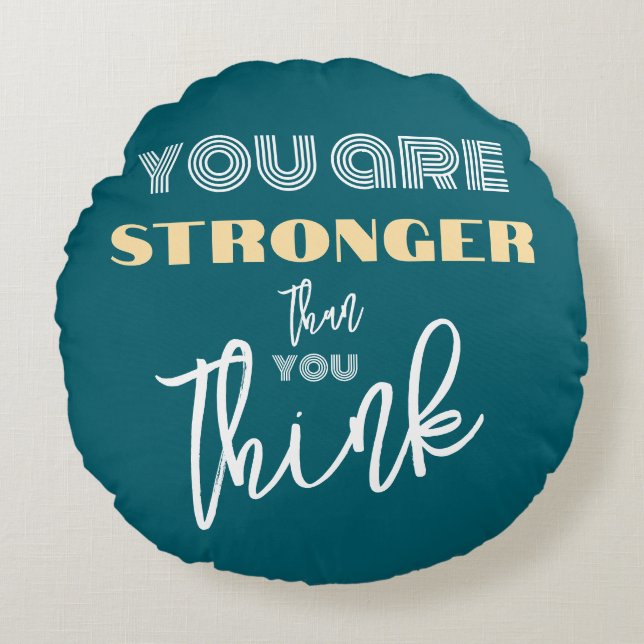 Inspirational Encouraging Round Cushion (Front)