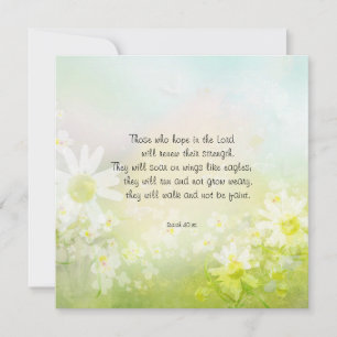 Inspirational Encouraging Scripture with Daisies Card