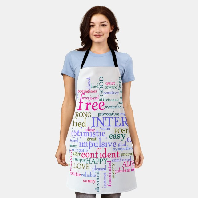 Inspirational Encouraging Words Apron (Worn)
