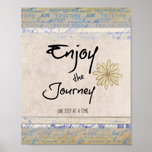 Inspirational Enjoy the Journey Quote Poster (Front)