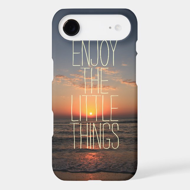 Inspirational Enjoy the Little Things Quote Case-Mate iPhone Case (Back)