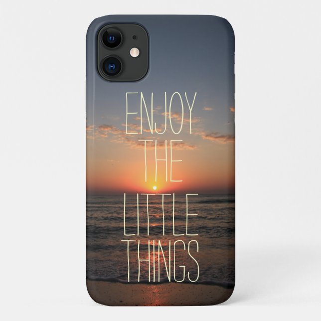 Inspirational Enjoy the Little Things Quote Case-Mate iPhone Case (Back)