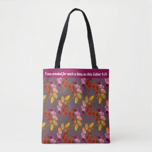Inspirational  Esther 4:14 Bible Verse Quote Tote Bag