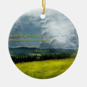 Inspirational - Eternal hope - Psalms 19-1 Ceramic Tree Decoration