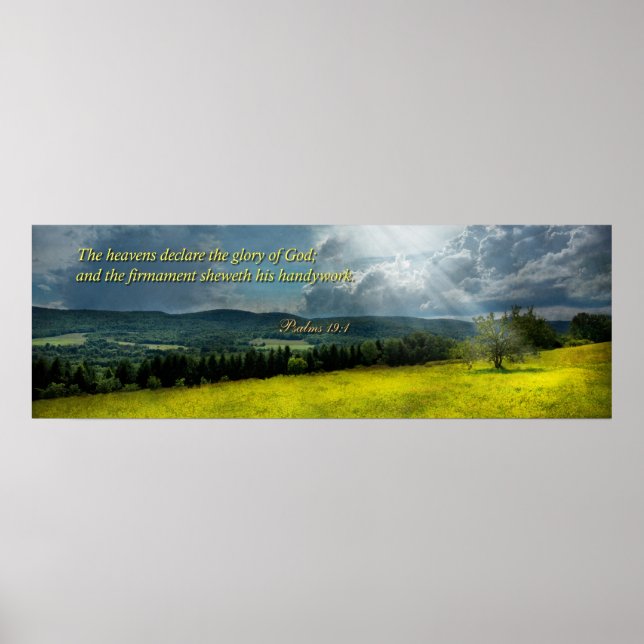 Inspirational - Eternal hope - Psalms 19-1 Poster (Front)