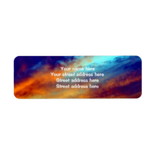 Inspirational Evening Sky Address Label Return Address Label