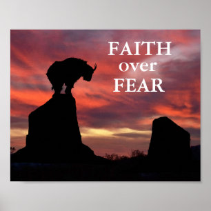 Inspirational Faith Over Fear poster