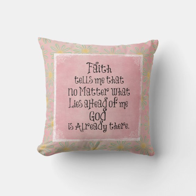 Inspirational Faith Quote Cushion (Front)