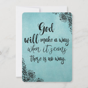 Inspirational Faith Quote God will Make a Way