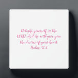 Inspirational faith text scripture plaque<br><div class="desc">Text based Christian Bible Scripture Clothing and accessory Collection. Beautiful inspirational meaningful clothing and accessories,  ideas for yourself or as a gift for a loved one.  Inspirational faith text scripture</div>