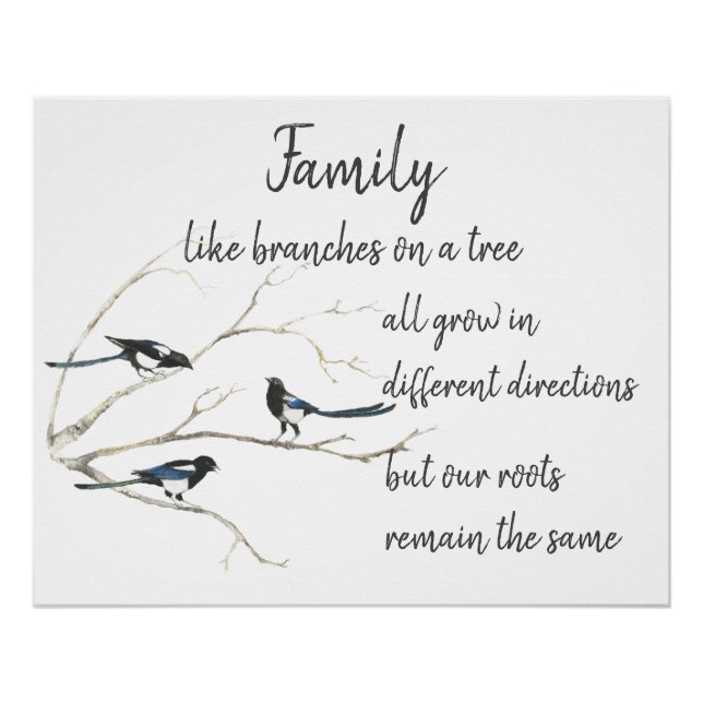Inspirational Family Quote Art Poster (Front)