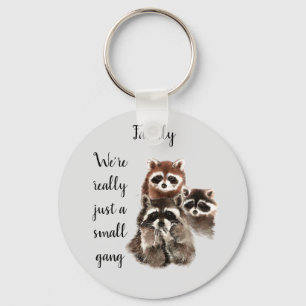 Inspirational Family Quote Fun Raccoon Animals Key Ring