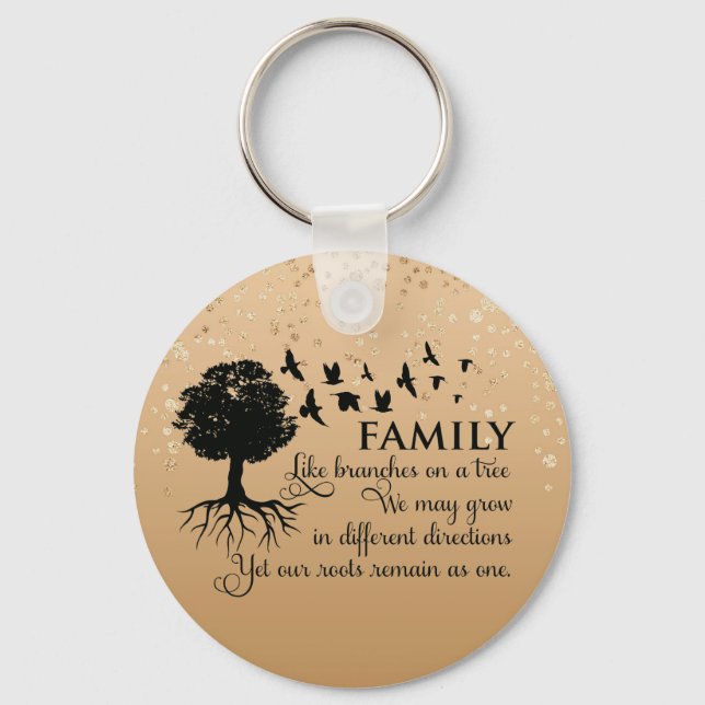 Inspirational Family Quote Key Ring (Front)