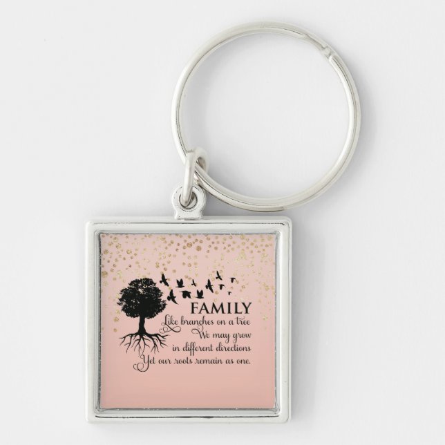 Inspirational Family Quote Key Ring (Front)