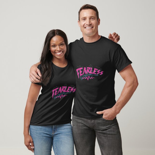 Inspirational Fearless Quote Minimalist Typography T-Shirt (Unisex)