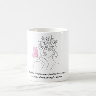 Inspirational Feminist Quote Line Art Coffee Mug