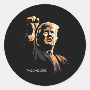 Inspirational Fist Pump July 13 2024 Classic Round Sticker