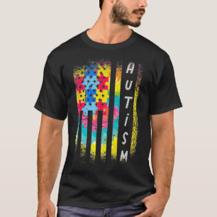 Inspirational Flag Autism Puzzle T-Shirt