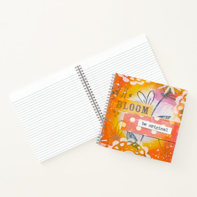 Inspirational Floral “BLOOM, Be Original” Notebook (Inside)