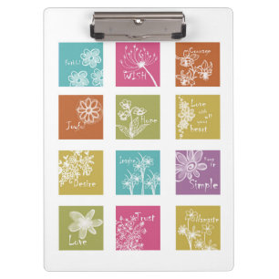 Inspirational Floral Clipboard