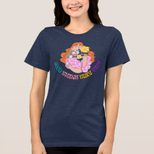 Inspirational Floral Girl Aesthetic Design Tri-Blend Shirt