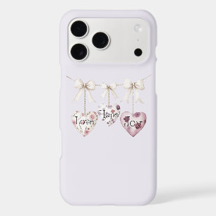 Inspirational Floral Love Hope Joy Heart Bow