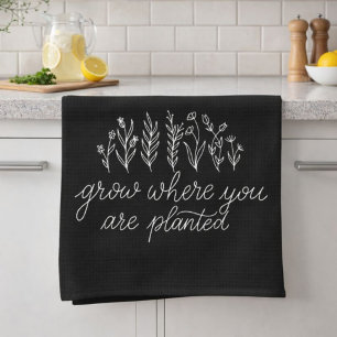 Inspirational Floral Tea Towel