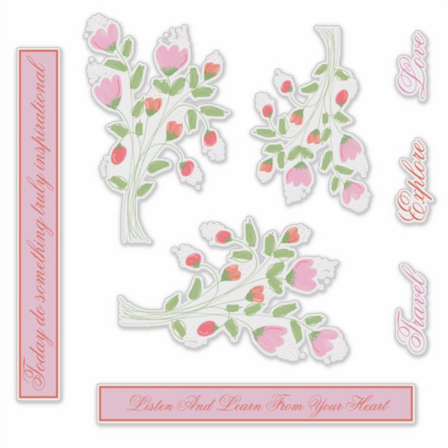 Inspirational Flower Decals (Front)