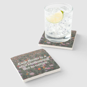 Inspirational Flower Stone Coaster