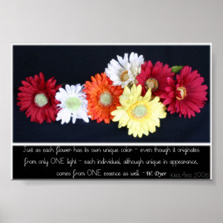 Inspirational flowers poster