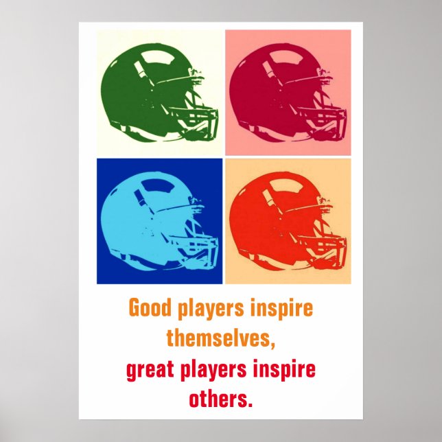 Inspirational Football Unique Artwork Pop Art Poster (Front)