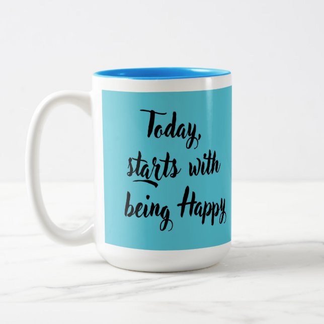 Inspirational for daily motivational  Two-Tone coffee mug (Left)