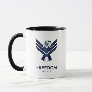 Inspirational "Freedom Within" Eagle Logo Mug