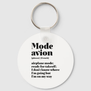 Inspirational French Travel Mode Avion Aeroplane Key Ring