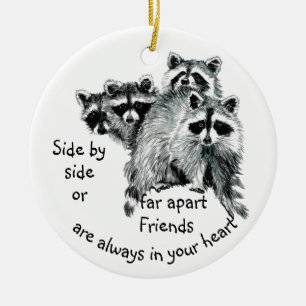 Inspirational Friends Always in Your Heart Quote Ceramic Ornament