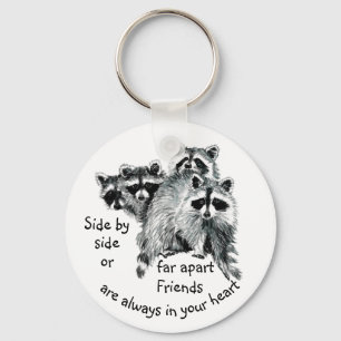 Inspirational Friends Always in Your Heart Quote Key Ring