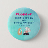 Inspirational Friendship Quote Cute Animal Sketch