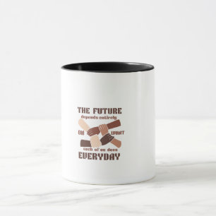 Inspirational Future Quote & Diverse Unity Hands C Mug